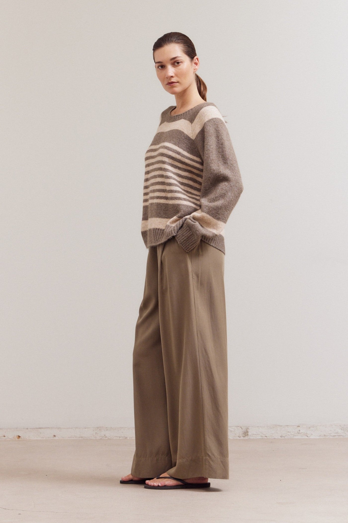 GRADE & GATHER WIDE LEG TENCEL PANTS