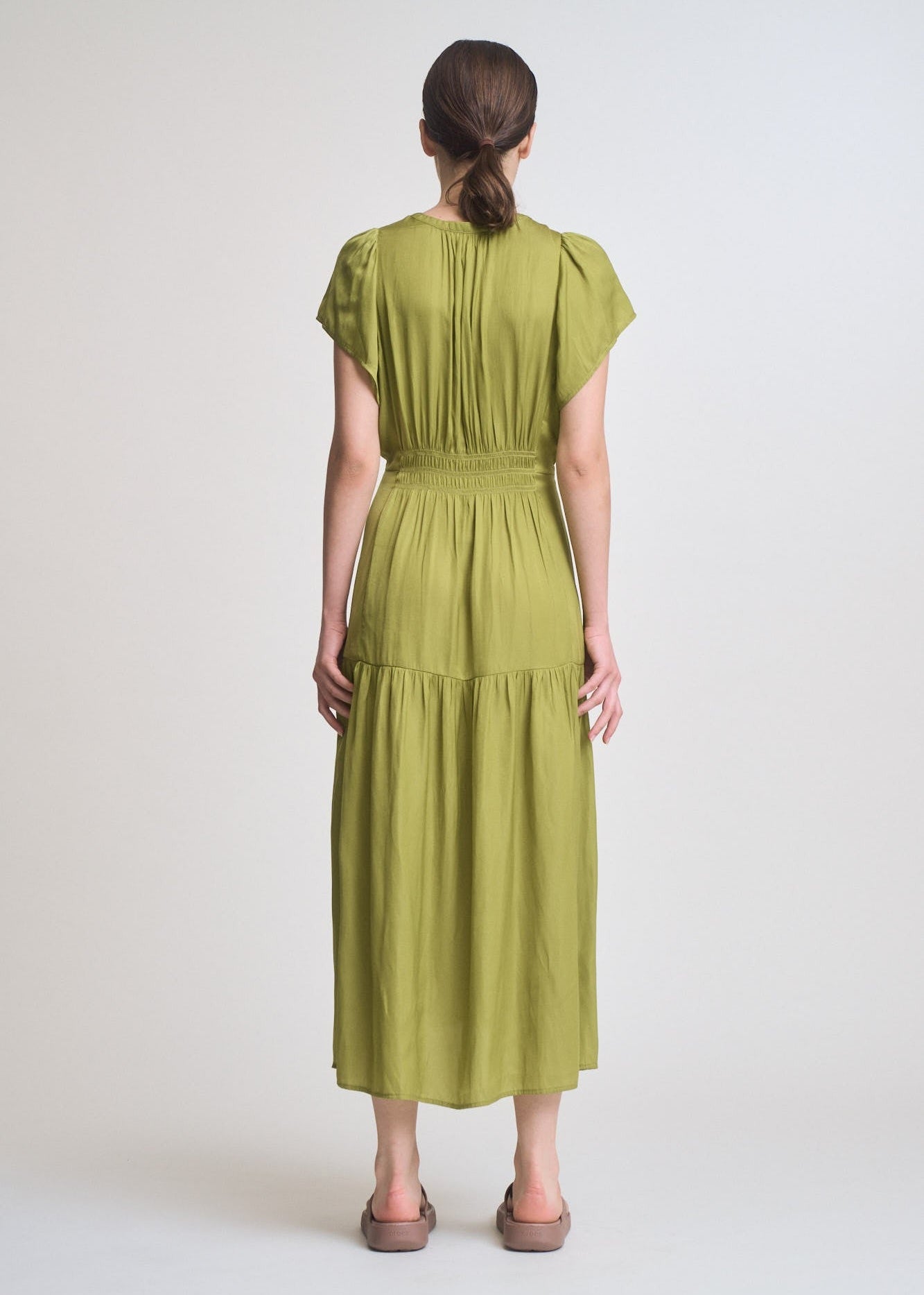 BROOKE SATIN MIDI DRESS