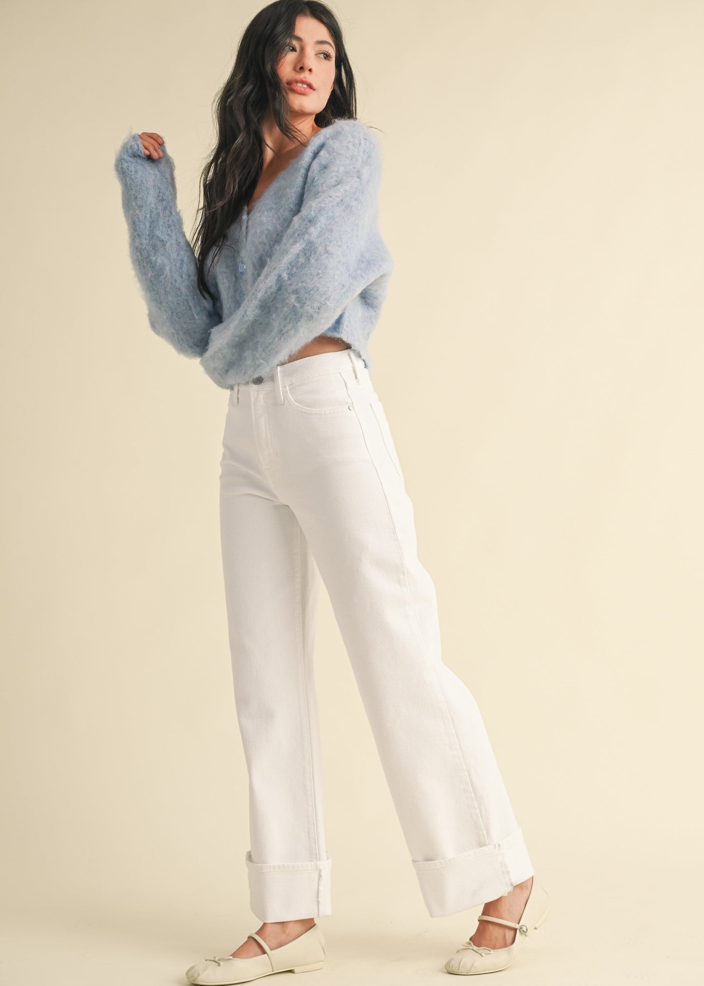 CLAIRE WHITE PALAZZO JEANS