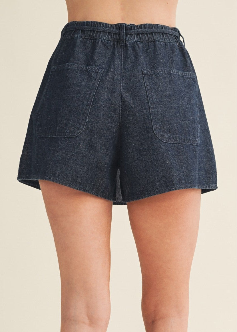 DANIELA OVERLAP DENIM SKORT