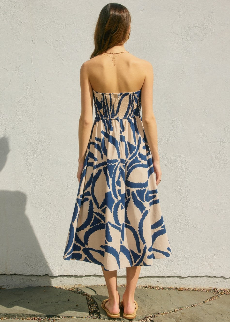 VIDYA STRAPLESS MIDI DRESS
