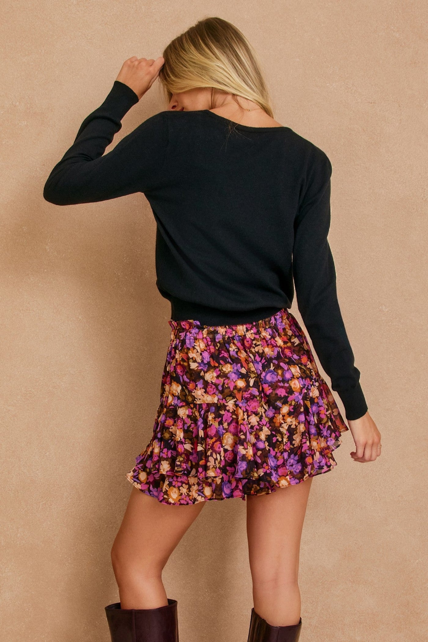 BLACK CARDIGAN WITH TANK