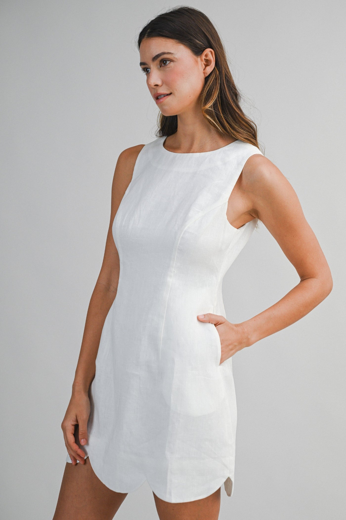 GABRIELLA LINEN MINI DRESS