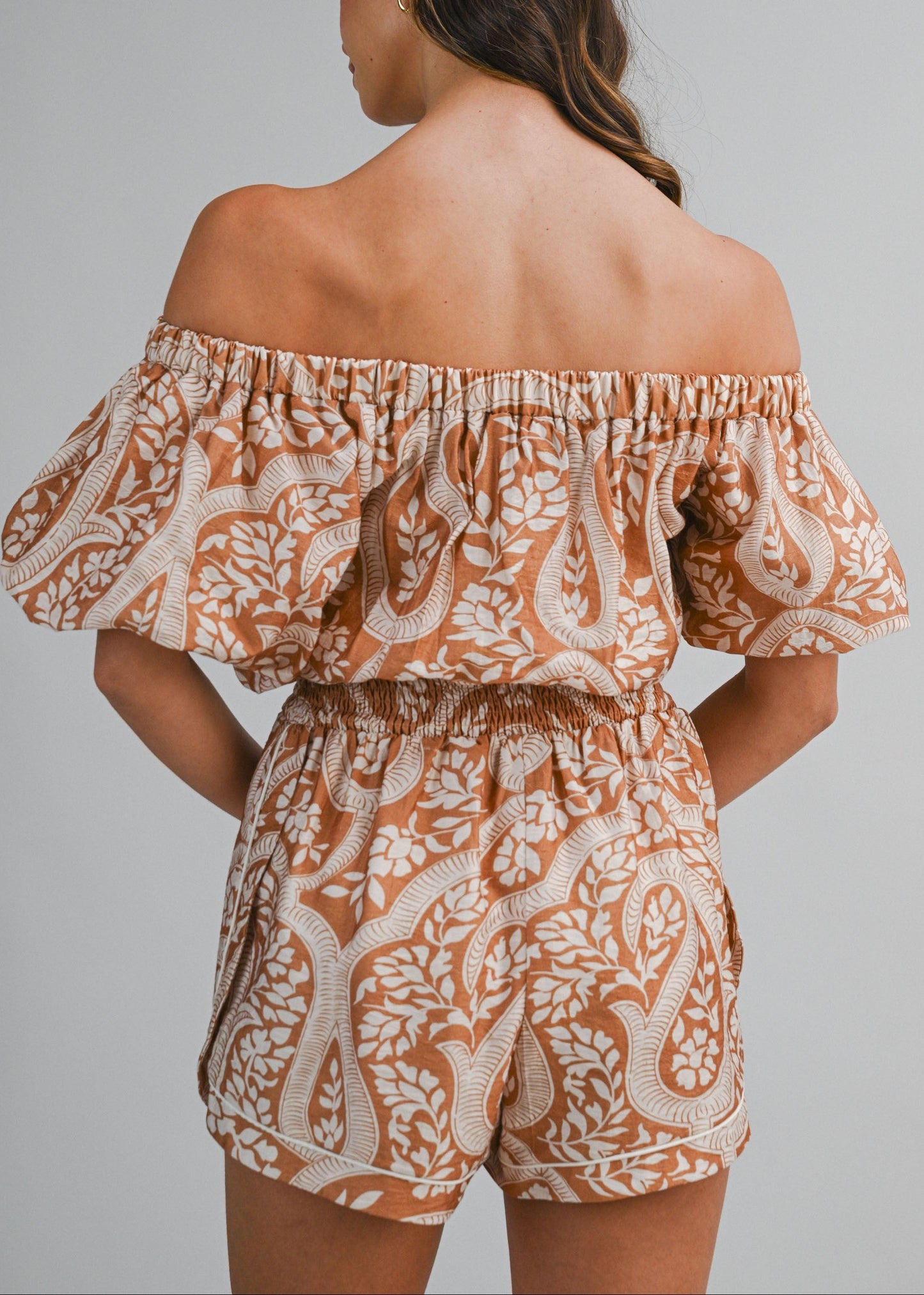 LILIA OFF THE SHOULDER ROMPER