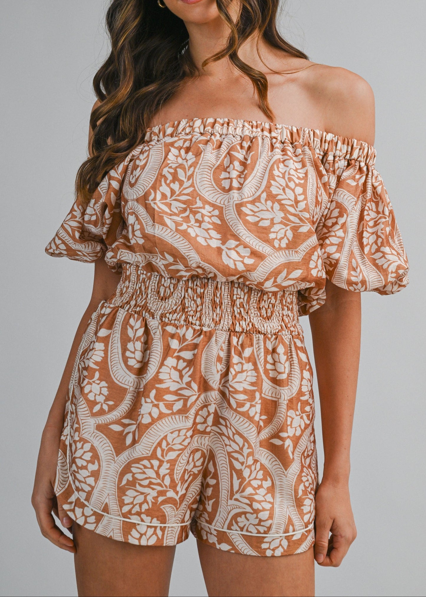 LILIA OFF THE SHOULDER ROMPER