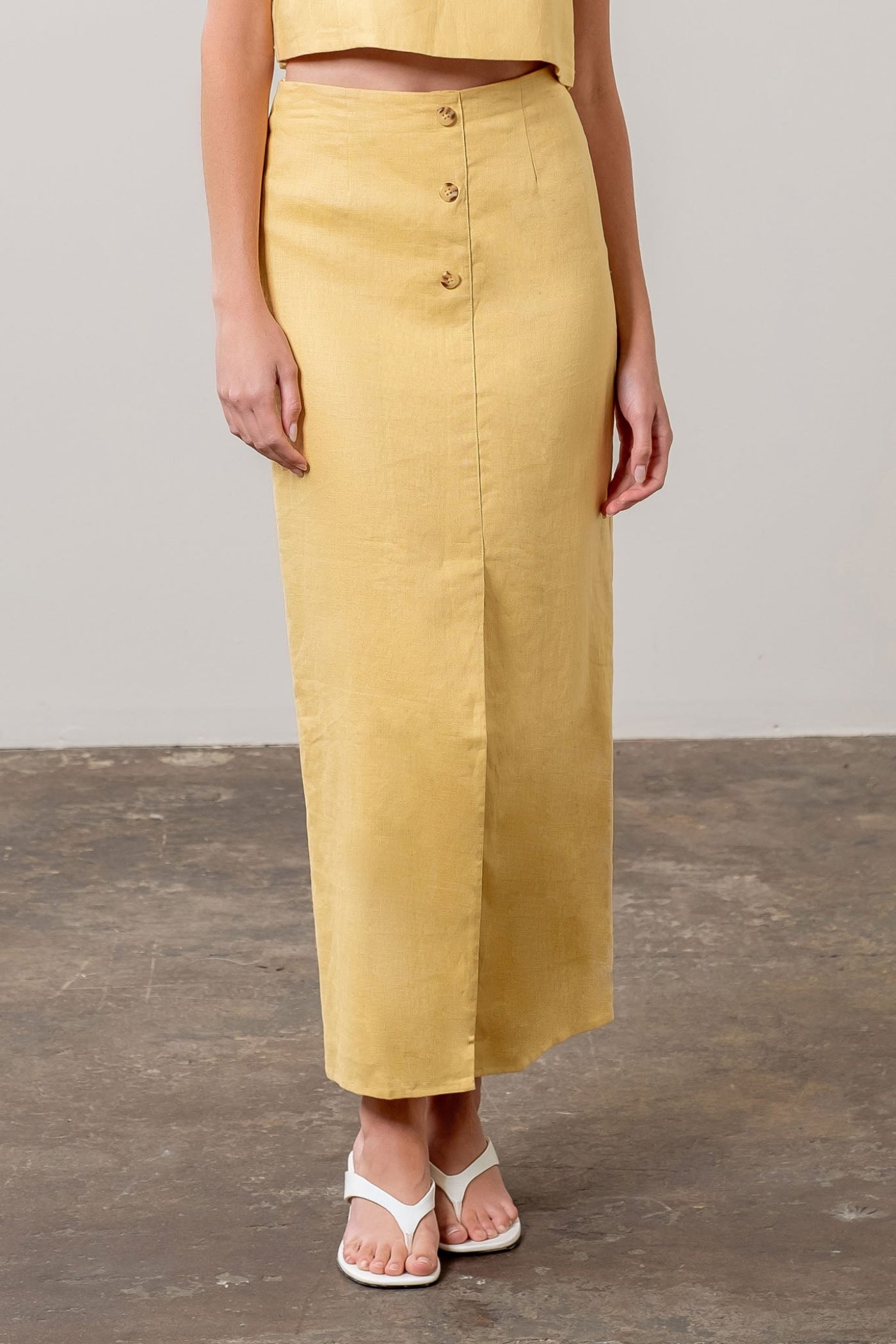 YELLOW MAXI SKIRT