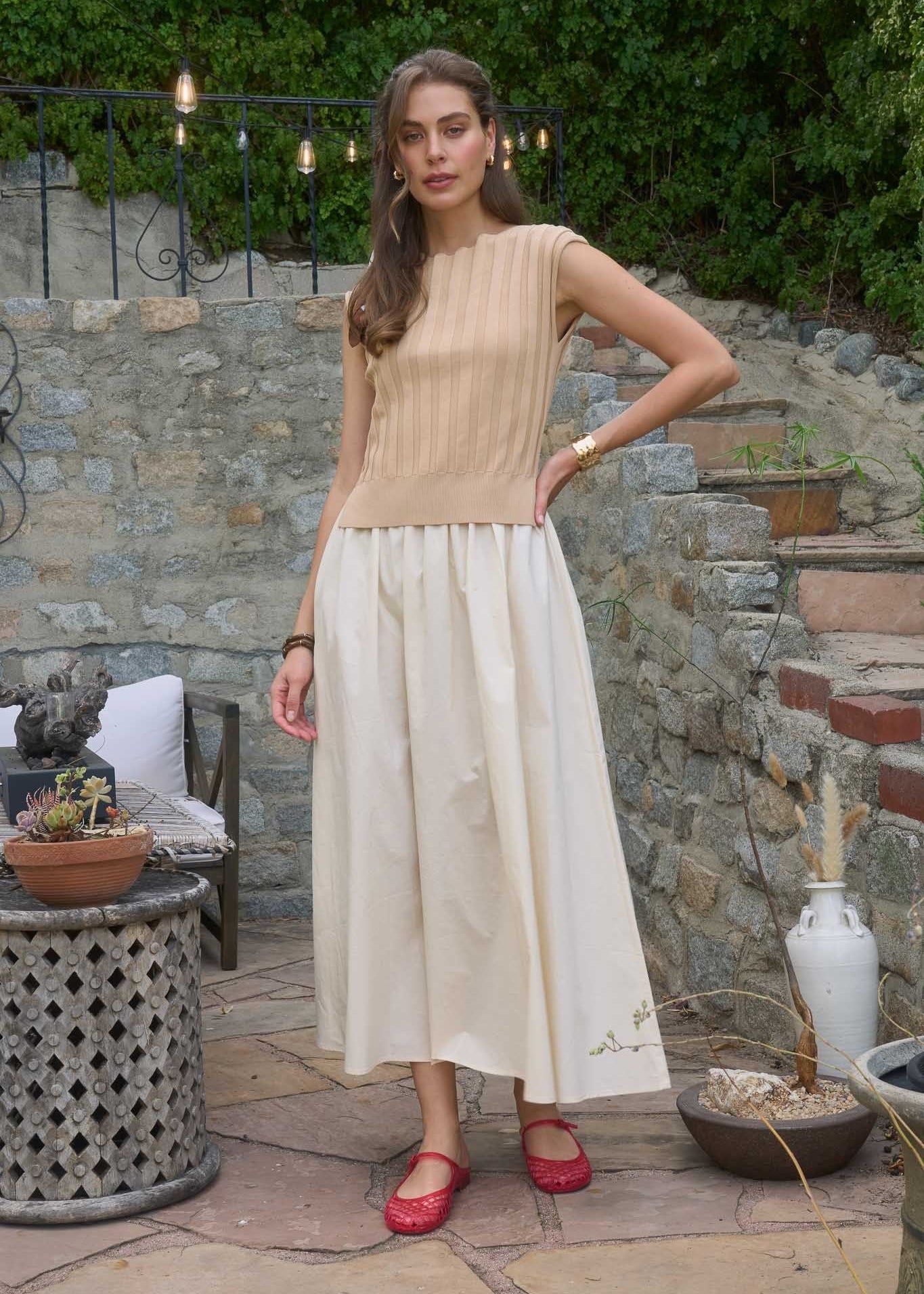 CLARA SLEEVELESS MIDI DRESS