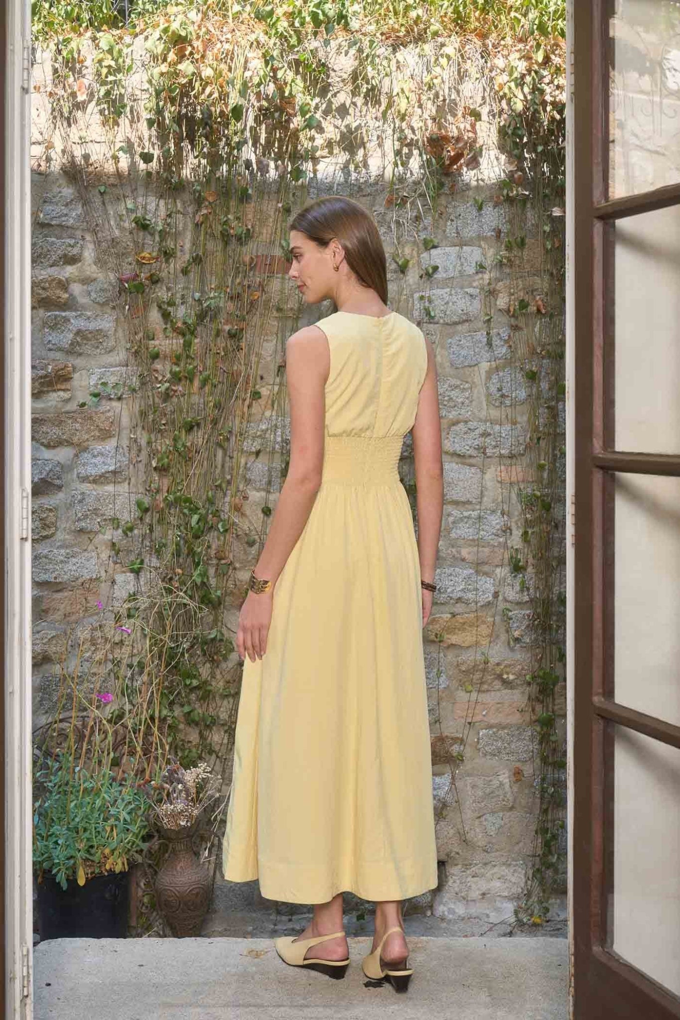 JESSICA PIN-TUCK MAXI DRESS