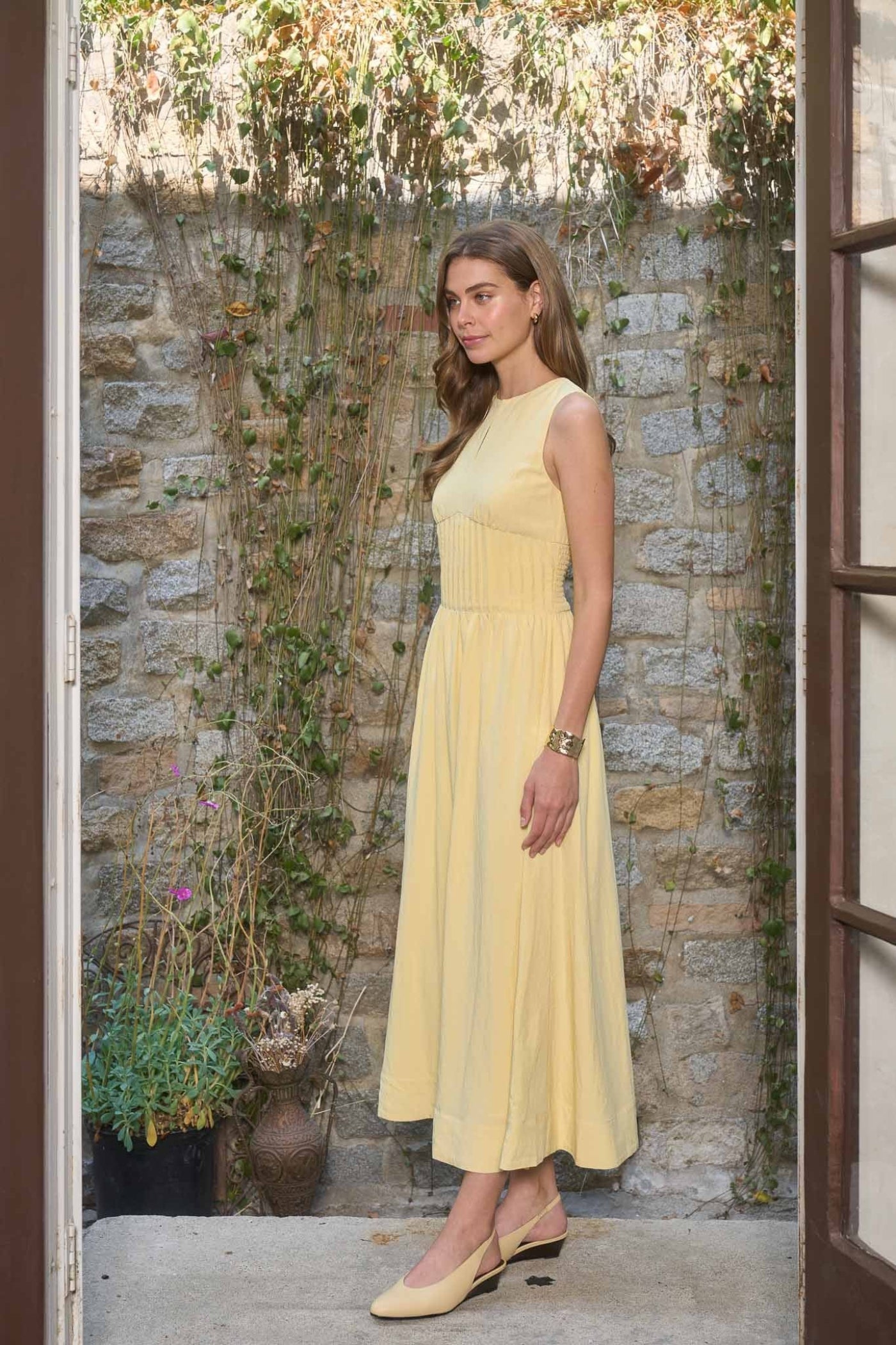 JESSICA PIN-TUCK MAXI DRESS