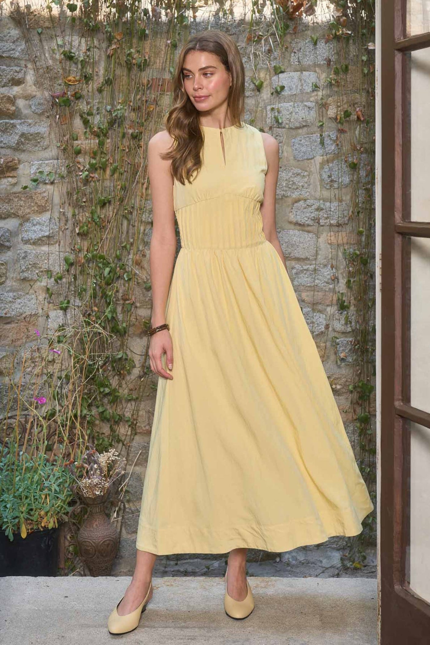JESSICA PIN-TUCK MAXI DRESS