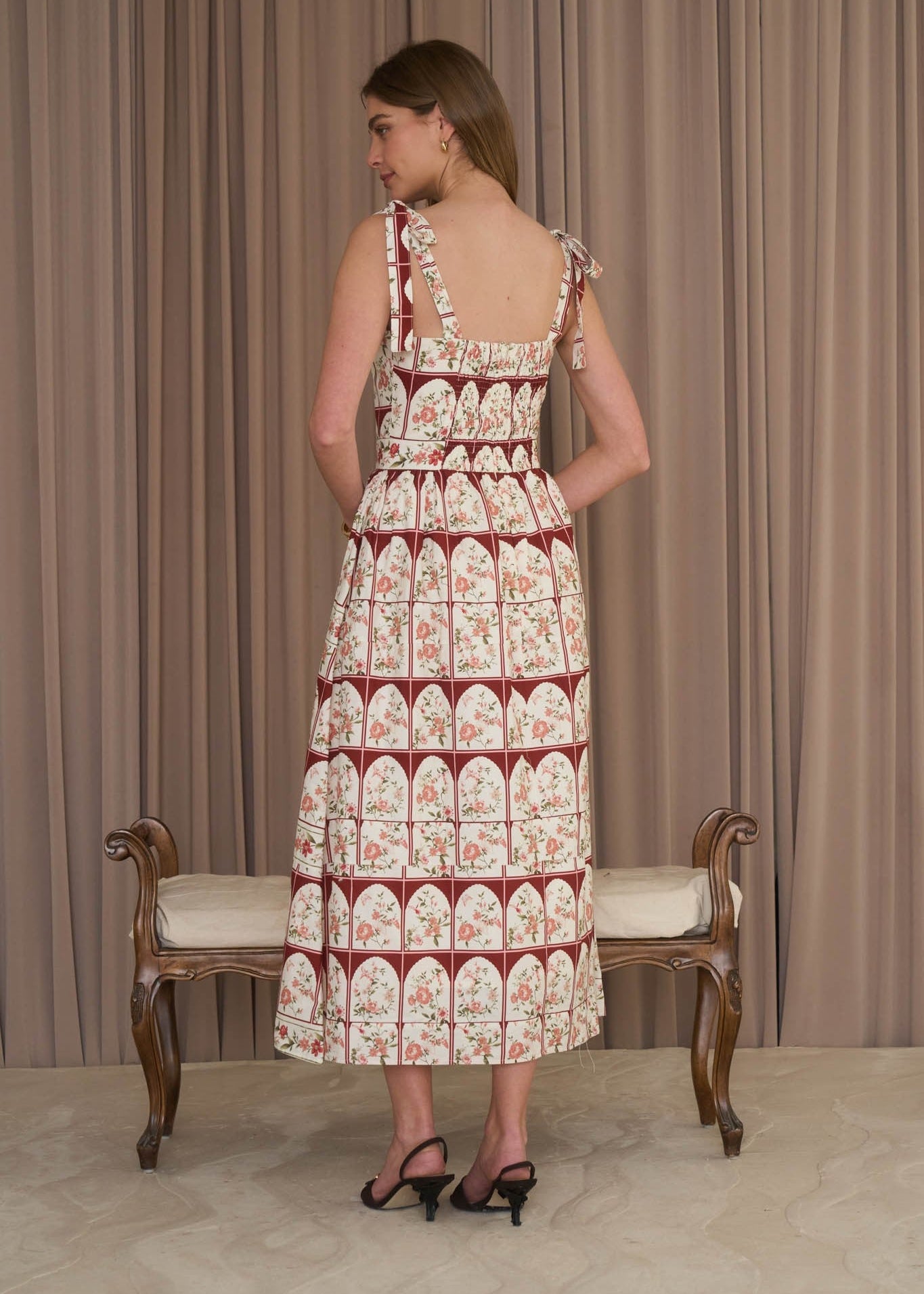 VANESSA FLORAL MIDI DRESS