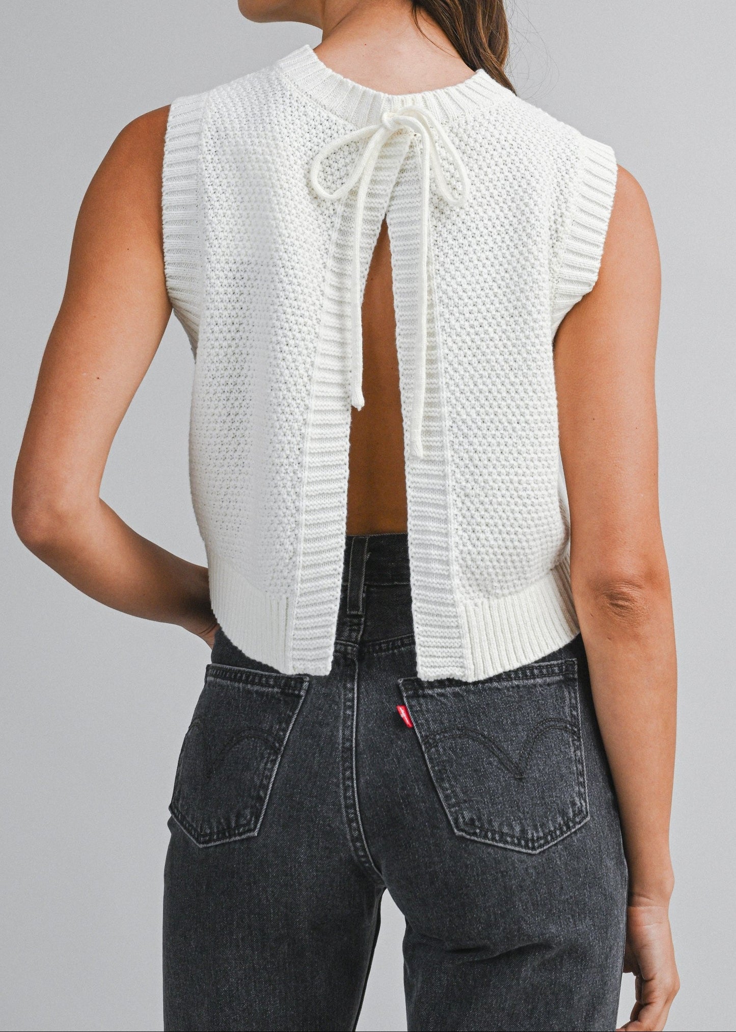 KENIA OPEN-BACK KNIT TOP