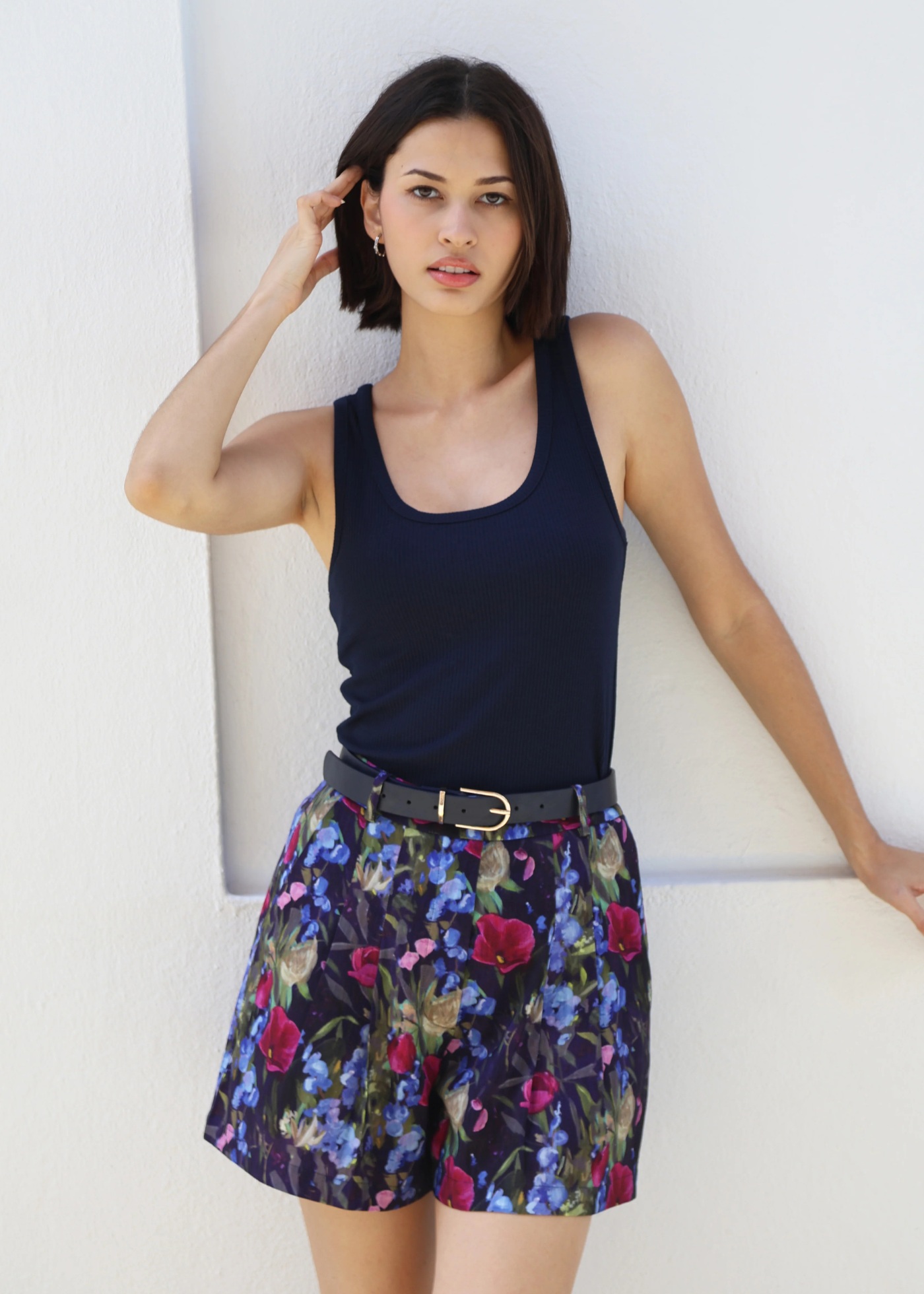 FLORA FLORAL PRINT SHORTS