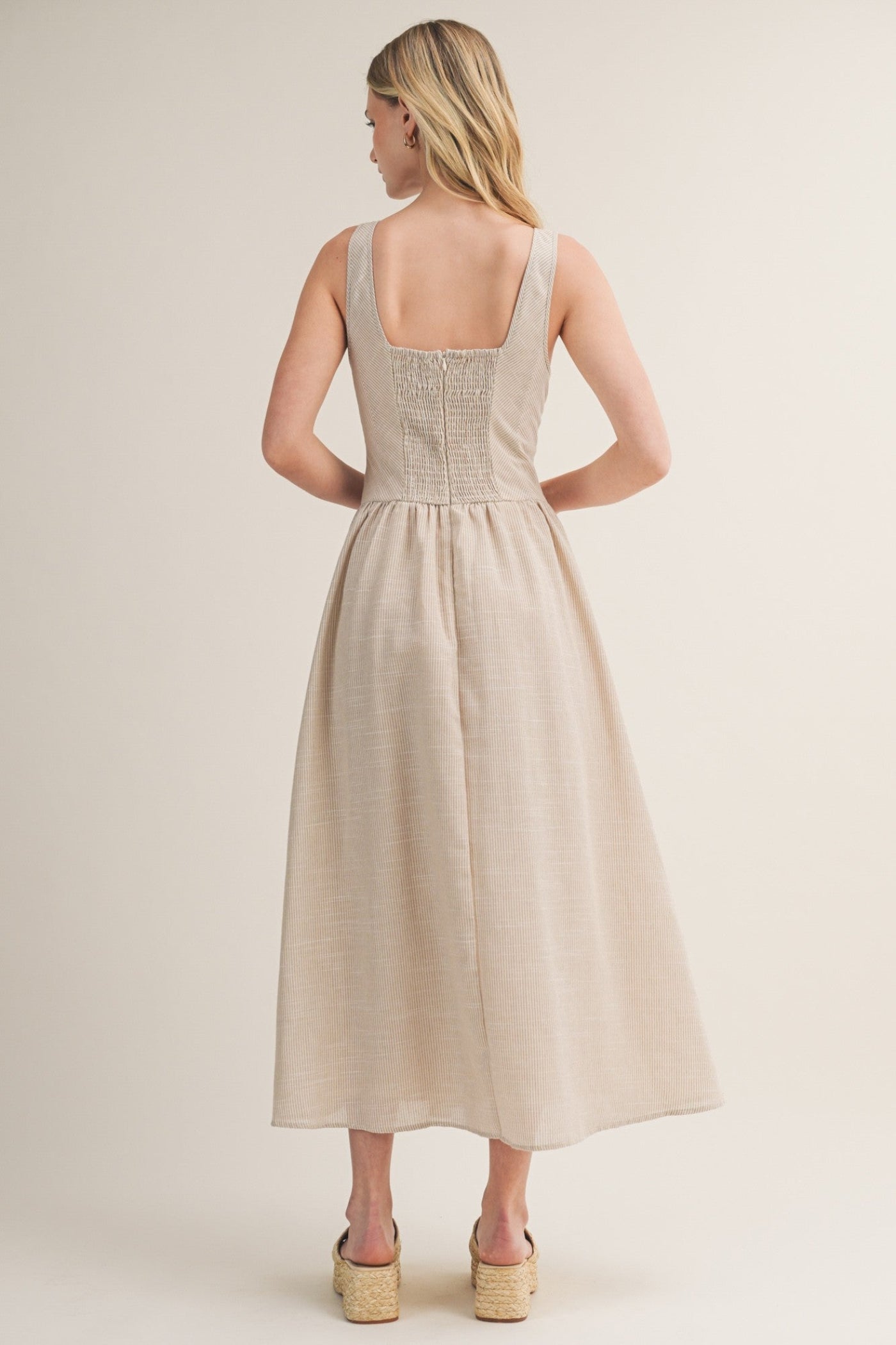 SMOCKED BACK DRESS
