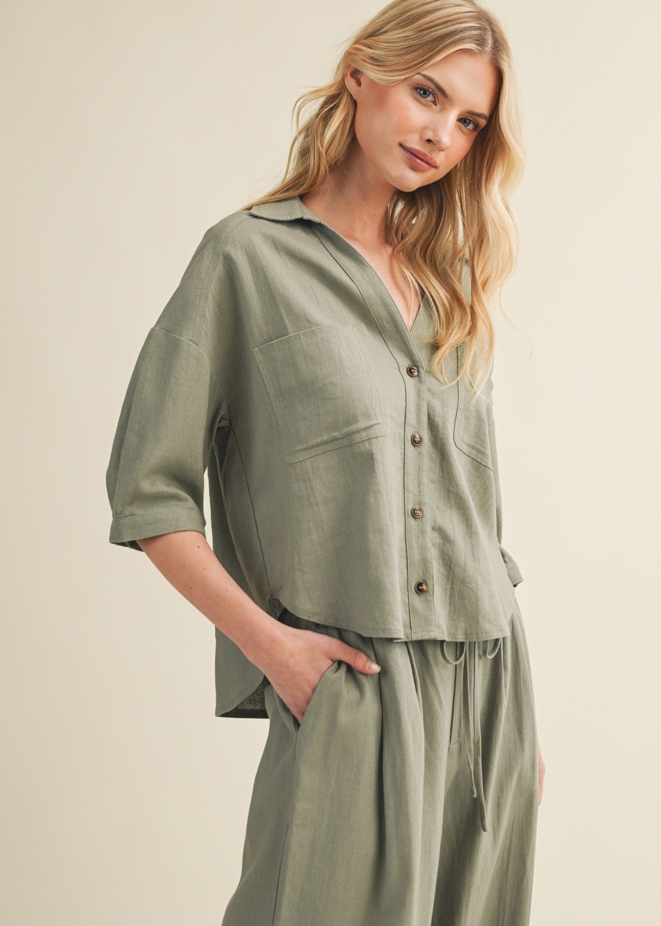 EMMA BUTTON UP TOP
