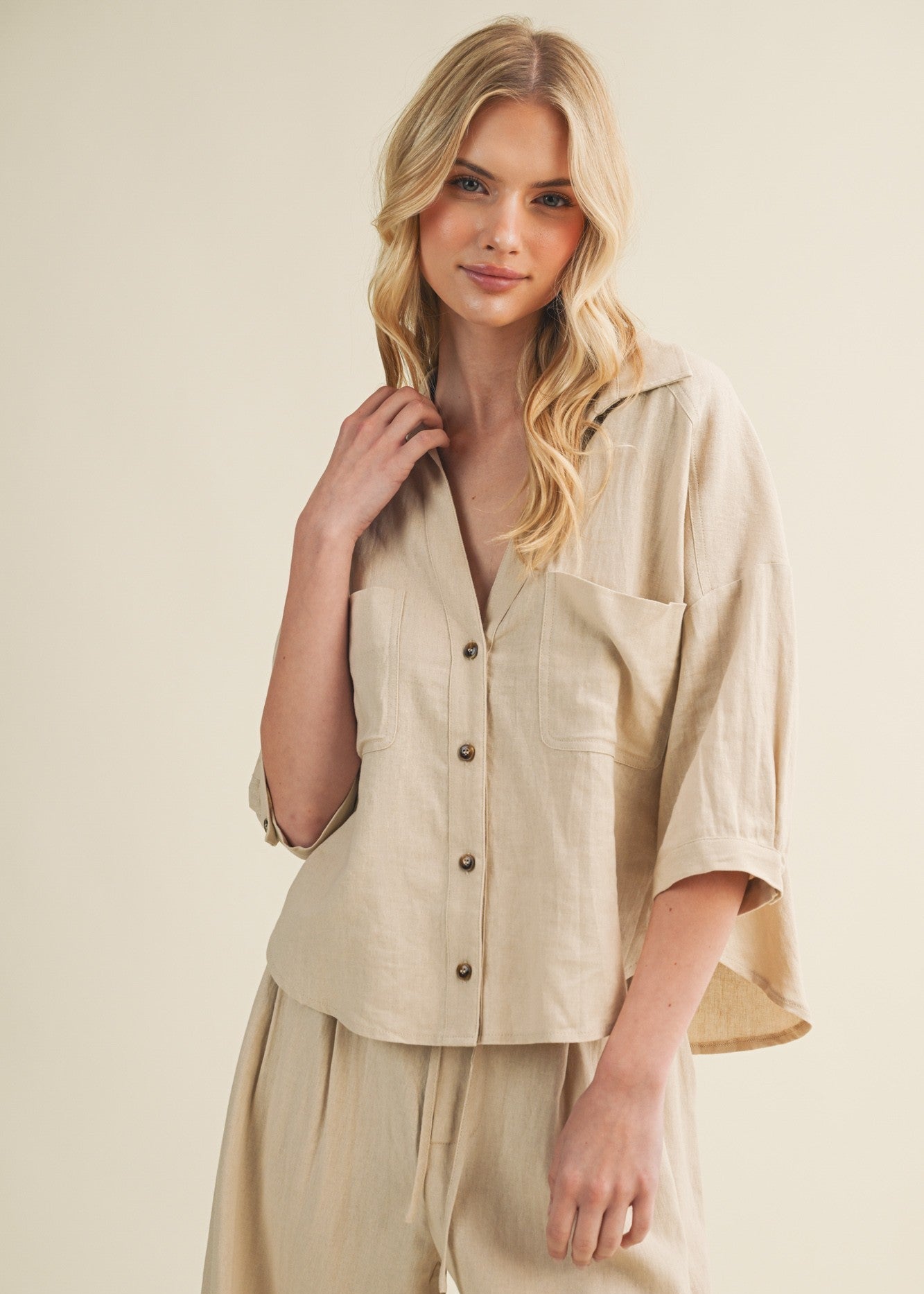 EMMA BUTTON UP TOP