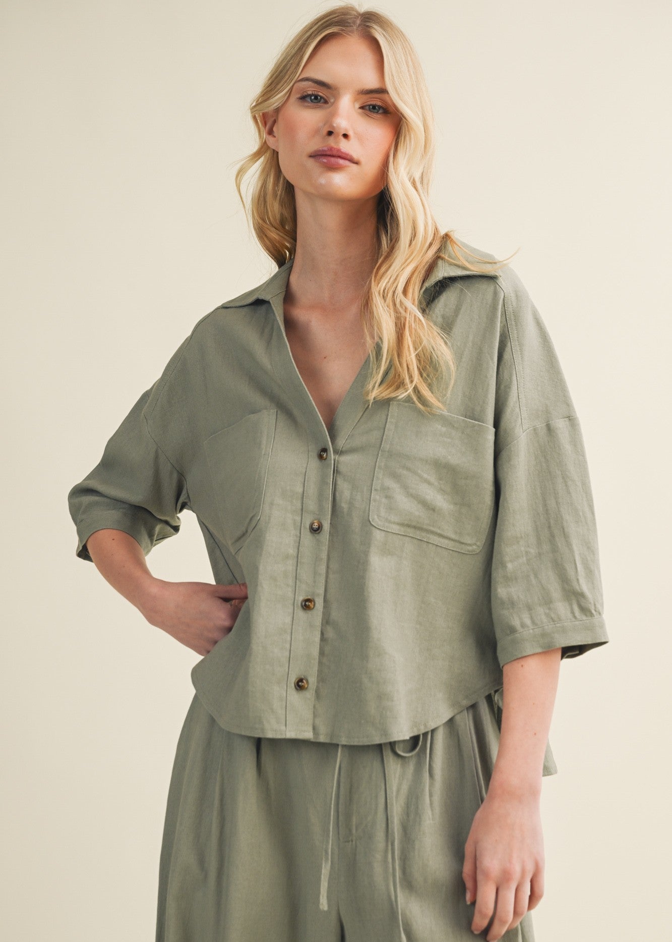 EMMA BUTTON UP TOP
