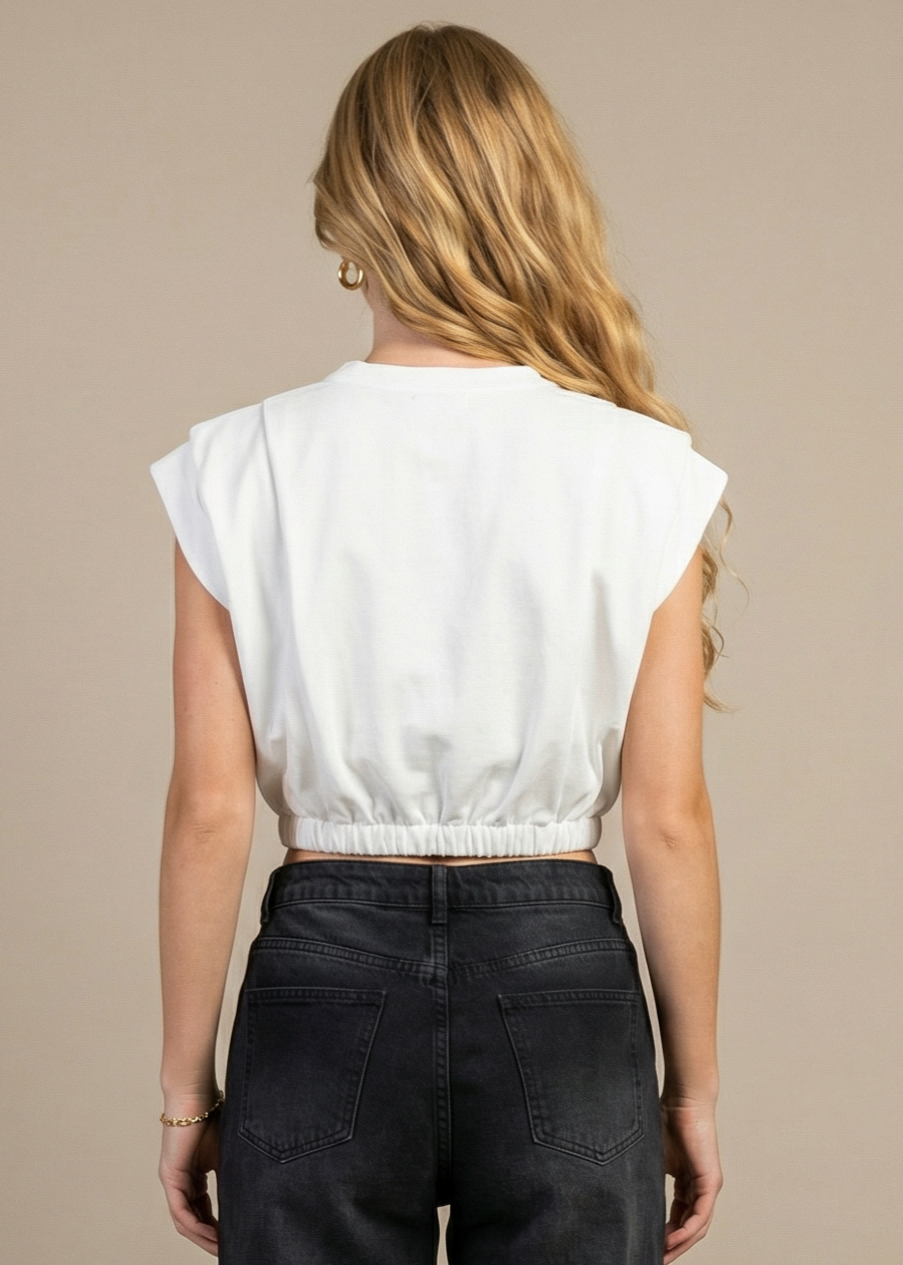 MILLIE CROPPED SLEEVELESS TOP