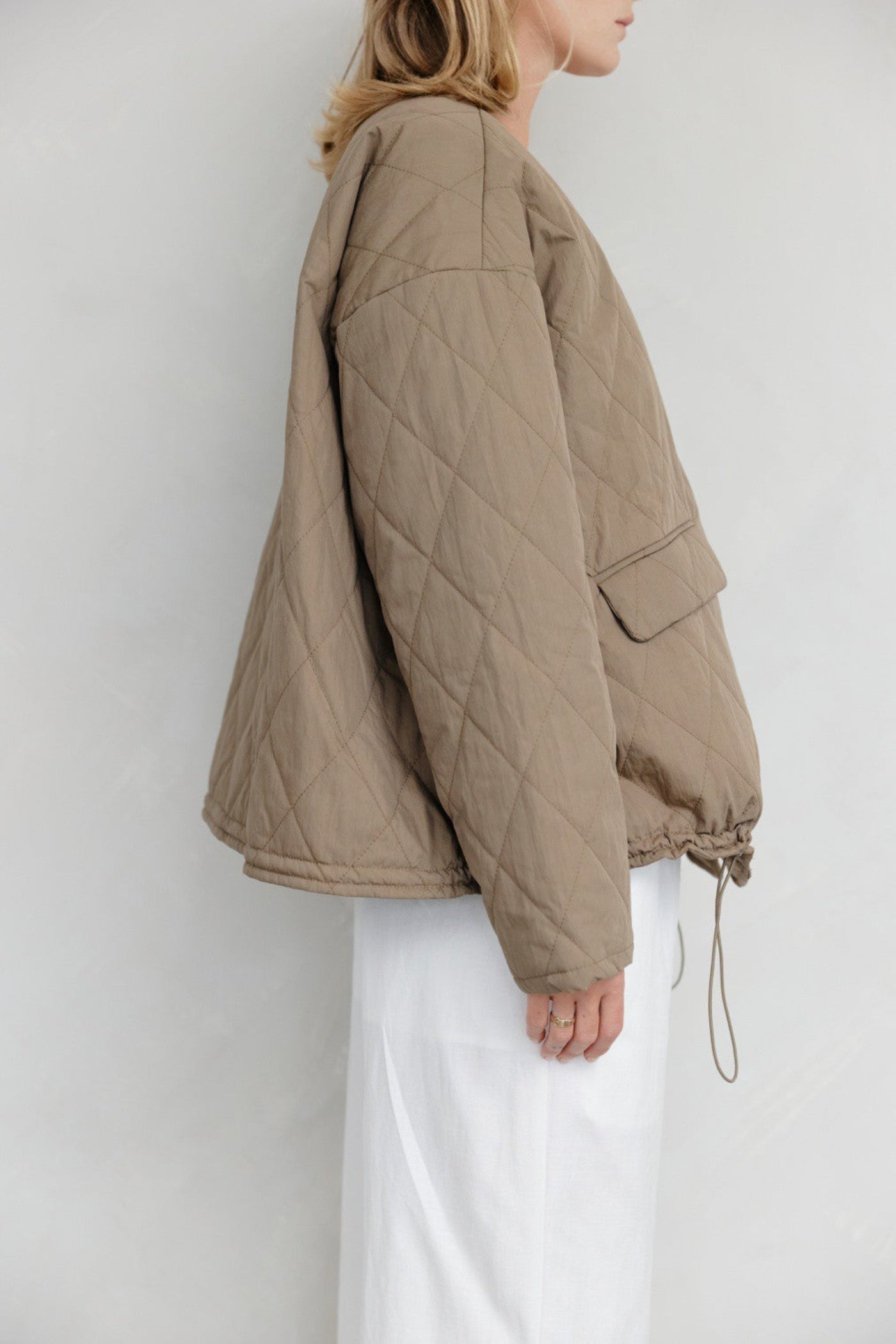 TAN QUILTED JACKET 